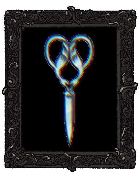 a framed pair of scissors